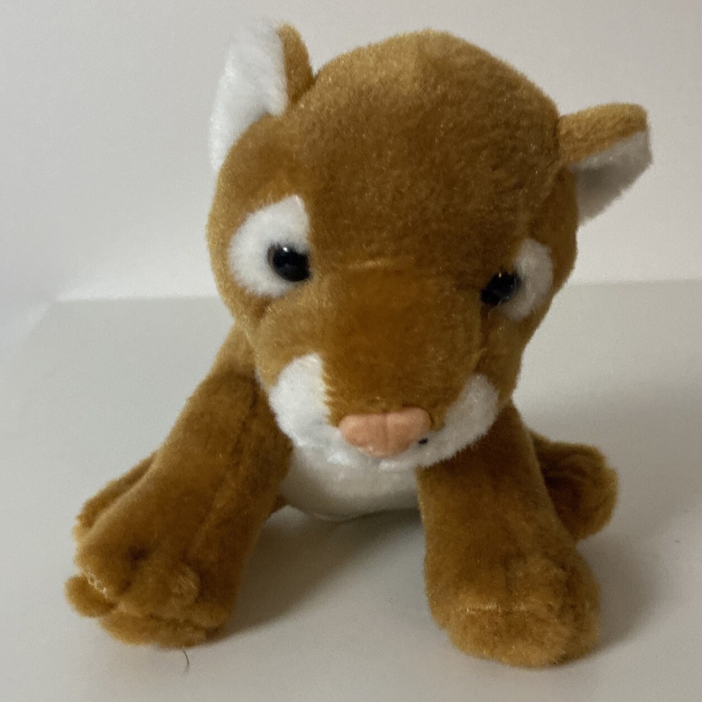 Scholastic Books Plush Lion Cub Animal Babies Brown Small 6" Stuffed Toy